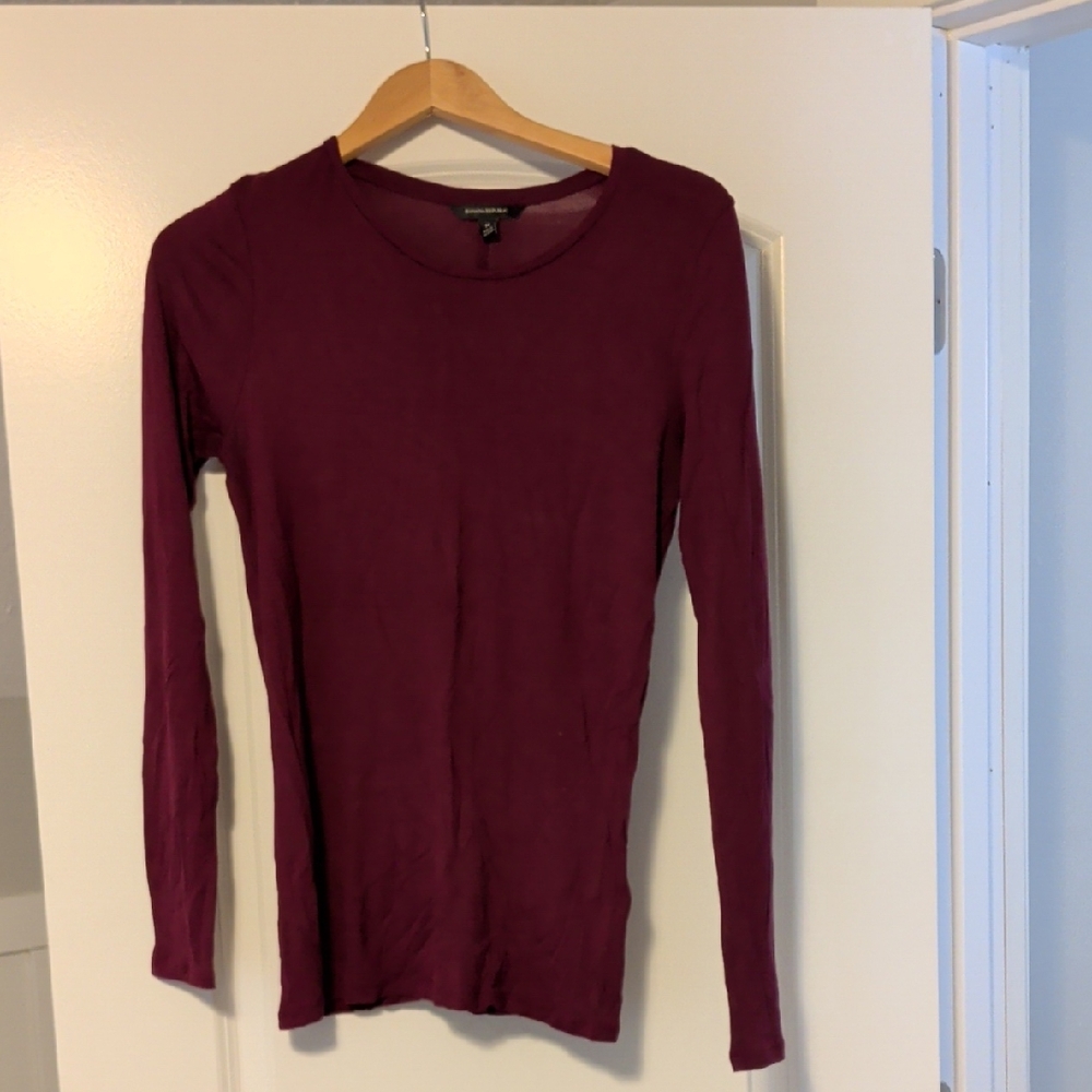 Banana Republic Deep Red Long Sleeve Top